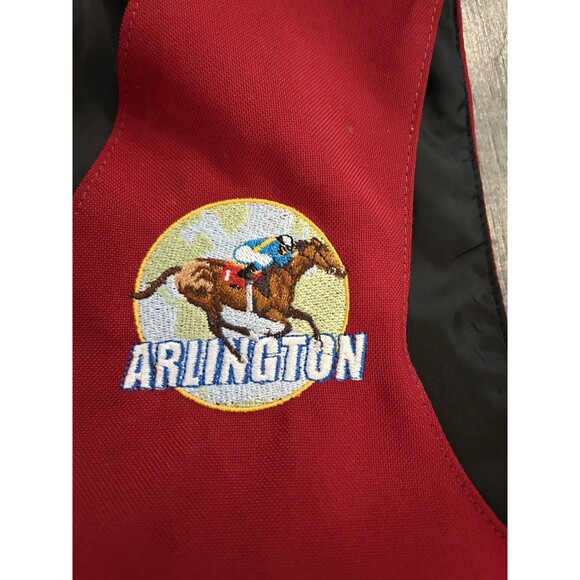 Arlington Park Horse Race Track (Closed) Vest Red Embroidered XS Gold Buttons - Picture 3 of 4